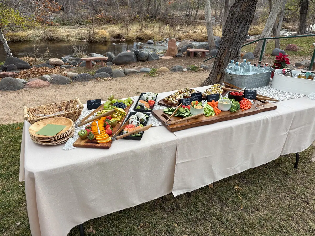 Creekside dining at The Joy